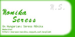 monika seress business card